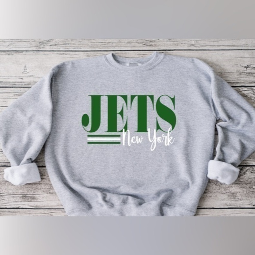 Jets striped crewneck